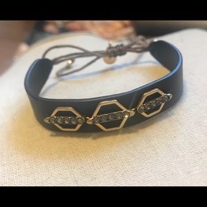 Stella & Dot Terra Leather Bracelet.